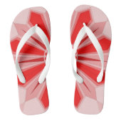 Paar van Teenslippers met rode kunst (Voetbed)