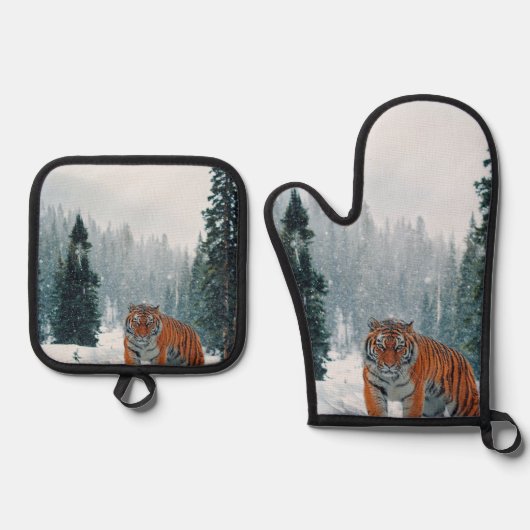 Paar van Teenslippers Ovenwant & Pannenlap Set (Voorkant)