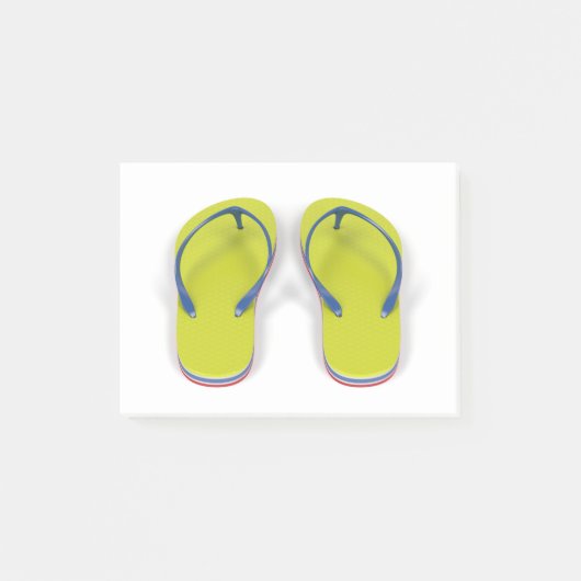 Paar van teenslippers post-it® notes (Voorkant)