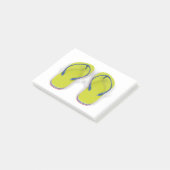 Paar van teenslippers post-it® notes (Schuin)