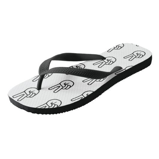 Paar van Teenslippers - Vredesteken (Schuin)