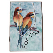 Paar van tropische vogels medium cadeauzakje (Voorkant)