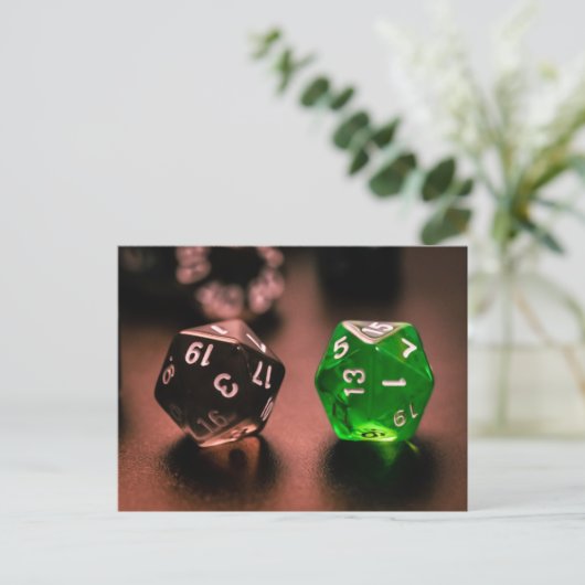 Paar van vertaalde D20s Briefkaart (Staand voorkant)