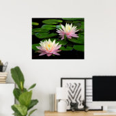 Paar van watergelilies poster (Thuiskantoor)