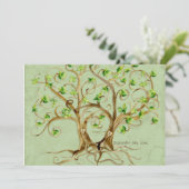 Paar van wervelstructuurwortelen verouderd groen p kaart (Staand voorkant)