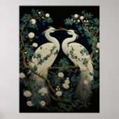 Paar van White Egrets Poster (Voorkant)