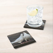 Paar van witte duiken kartonnen onderzetters (Insitu)