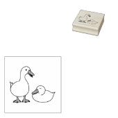 Paar van witte eenden 2 rubberstempel (Gestempeld)