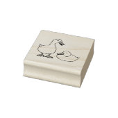 Paar van witte eenden 2 rubberstempel (Stempel)