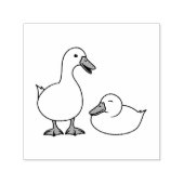 Paar van witte eenden 2  zelfinktende stempel (Design)