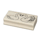 Paar van witte zwanen rubberstempel (Stempel)