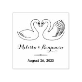 Paar van Zwans sparen het Jubileum van de Duwdag Rubberstempel (Afrduk)