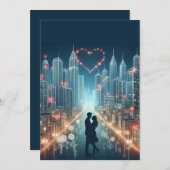 Paar verliefd in het midden van een stad (Voorkant / Achterkant)