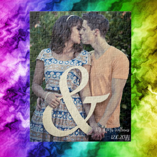 Paar Verloving bruiloft foto, aangepaste gift Legpuzzel