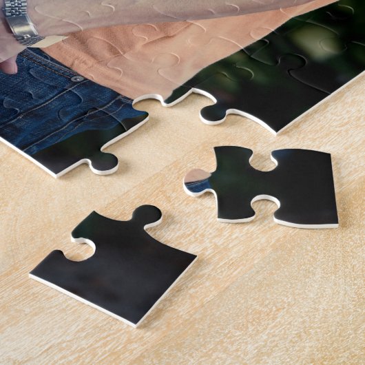 Paar Verloving bruiloft foto, aangepaste gift Legpuzzel (Zijkant)