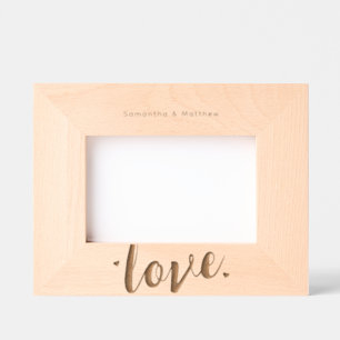 Paar Verloving Gegraveerde Lijstjes