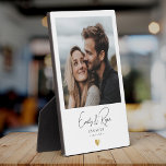 Paar Verloving Gift Gold Heart Keepsake Fotoplaat<br><div class="desc">Vier je liefdesverhaal met onze Couple Verloving Announcement Gold Heart Keepsake Photo Plaque! Deze plaquette is voorzien van een modern en elegant rozen gouden hart en is de perfecte manier om uw verloving aan te kondigen of dit speciale moment te herdenken. Personaliseer het met uw favoriete foto en aangepaste tekst...</div>