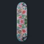 Paar vogelbloemen drijfplank - Schilderen Persoonlijk Skateboard<br><div class="desc">Het tekenbord van de bloemen van de Vloeren van de paar - het Schilderen - kies/voeg Uw Unieke Tekst/Naam/Kleur/Doopvont/Grootte/Elementen toe - maak Uw Speciaal Gift - Resize en beweeg of verwijder en voeg elementen/tekst met aanpassingshulpmiddel toe! Het schilderen en het Ontwerp door MIGNED. Zie mijn andere projecten/schilderijen. Je kunt ook...</div>