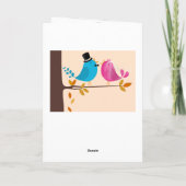 Paar vogels op bijkantoor | Herfst Hartelijk dank Bedankkaart (Achterkant)