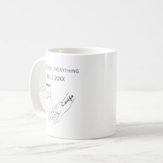Paar voor altijd samen bruiloft cadeau Verloving Koffiemok (Voorkant links)