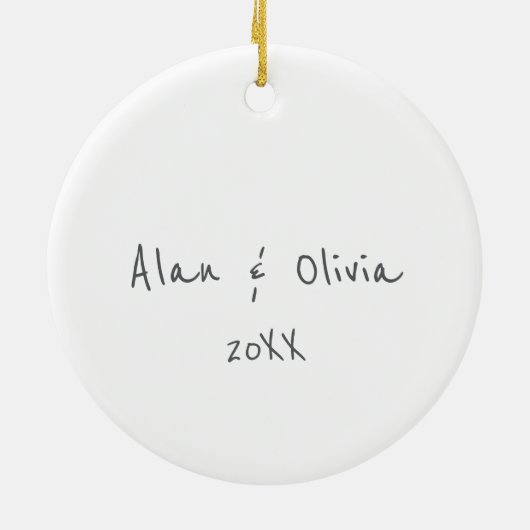 Paar Vriend Kerst Samen Schattigee Vogels Custom Keramisch Ornament (Achterkant)