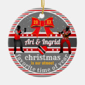 Paar/vriendschap Keramisch Ornament (Voorkant)