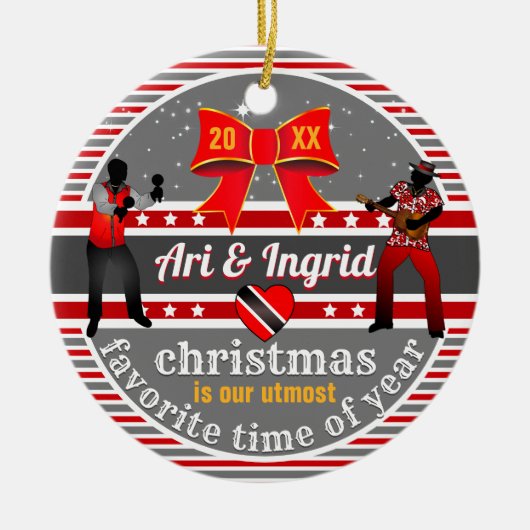 Paar/vriendschap Keramisch Ornament (Voorkant)