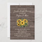 Paar Vrijgezellenfeest Rustige houtskool Zonnebloe Kaart (Voorkant)