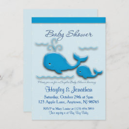  paar walvisBaby shower Kaart
