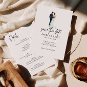 Paar waterverf Bewaar de datum Uitnodiging