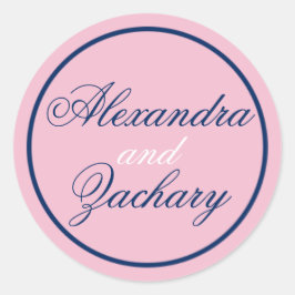 Paar-weddenschap-voor-of-welkomsttas-Sticker-marin Ronde Sticker