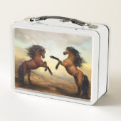 paar wilde paarden (Achterkant)