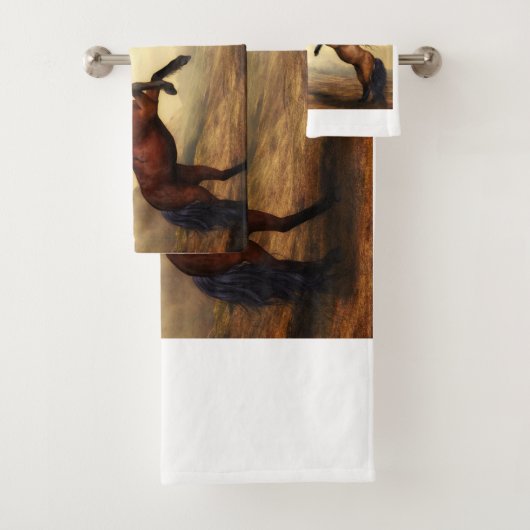 paar wilde paarden bad handdoek (Insitu)