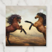 paar wilde paarden bedankjes labels (Achterkant)