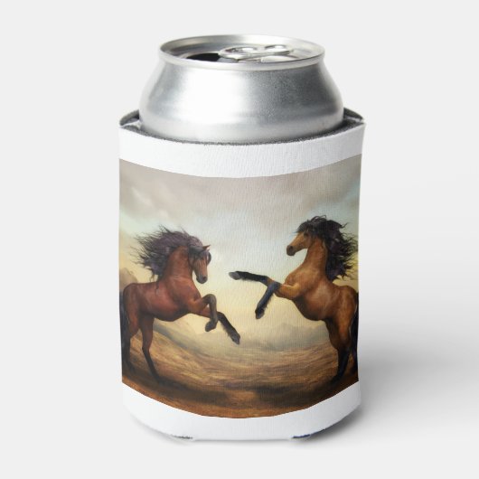 paar wilde paarden blikjeskoeler (Blikje Voorkant)