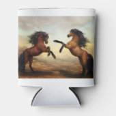 paar wilde paarden blikjeskoeler (Voorkant)