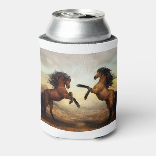 paar wilde paarden blikjeskoeler (Blikje Achterkant)