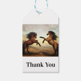 paar wilde paarden cadeaulabel