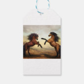 paar wilde paarden cadeaulabel (Achterkant)