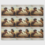 paar wilde paarden cadeaupapier (Vlak)