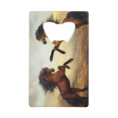 paar wilde paarden creditkaart flessenopener (Voorkant)