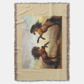 paar wilde paarden deken (Voorkant Verticaal)