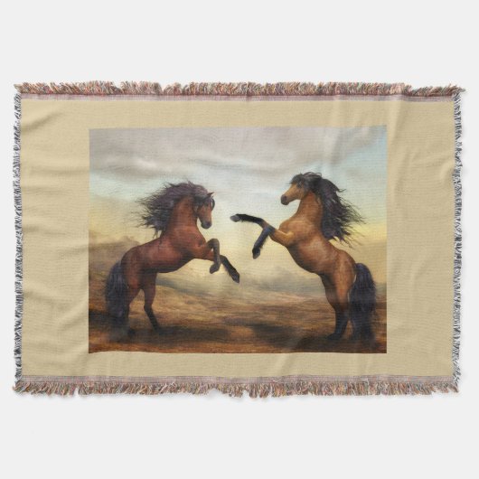 paar wilde paarden deken (Voorkant)