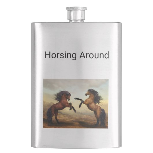 paar wilde paarden flacon (Voorkant)