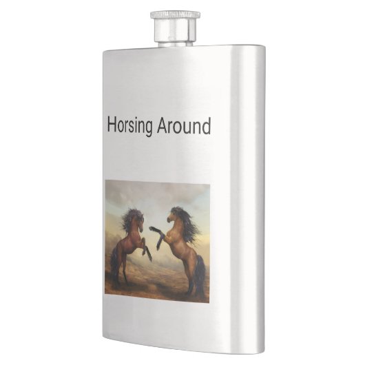 paar wilde paarden flacon (Links)