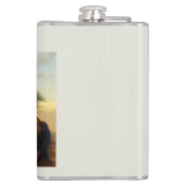 paar wilde paarden fles heupfles (Achterkant)