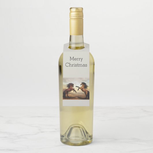 paar wilde paarden flessenhanger (Op fles)