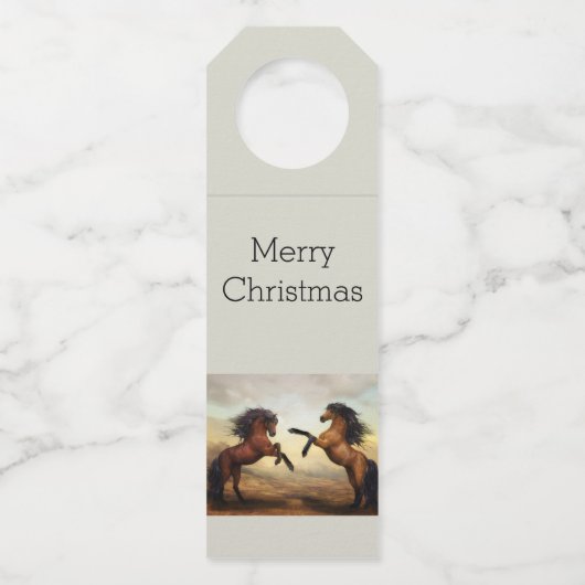 paar wilde paarden flessenhanger (Voorkant)