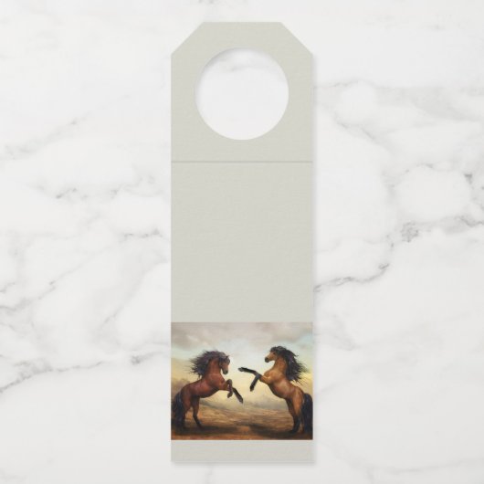 paar wilde paarden flessenhanger (Achterkant)