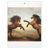 paar wilde paarden klembord (Achterkant)